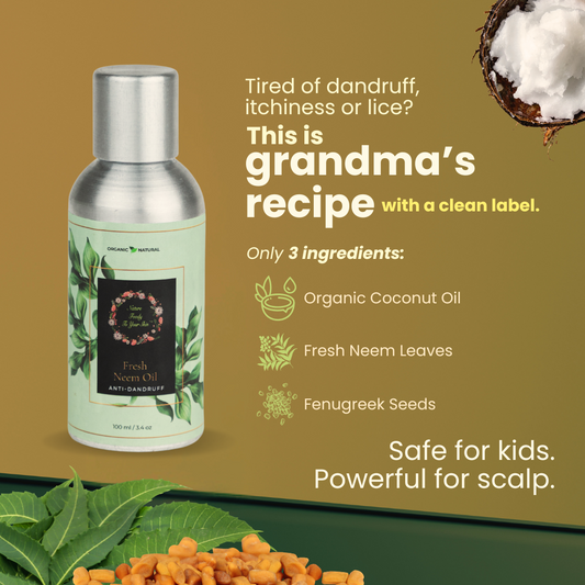 Fresh Neem Hair oil for Dandruff Free Hair